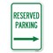 Signmission Reserved Parking Right Arrow Heavy-Gauge Aluminum Sign, 12" x 18", A-1218-23156 A-1218-23156 - alternate 1